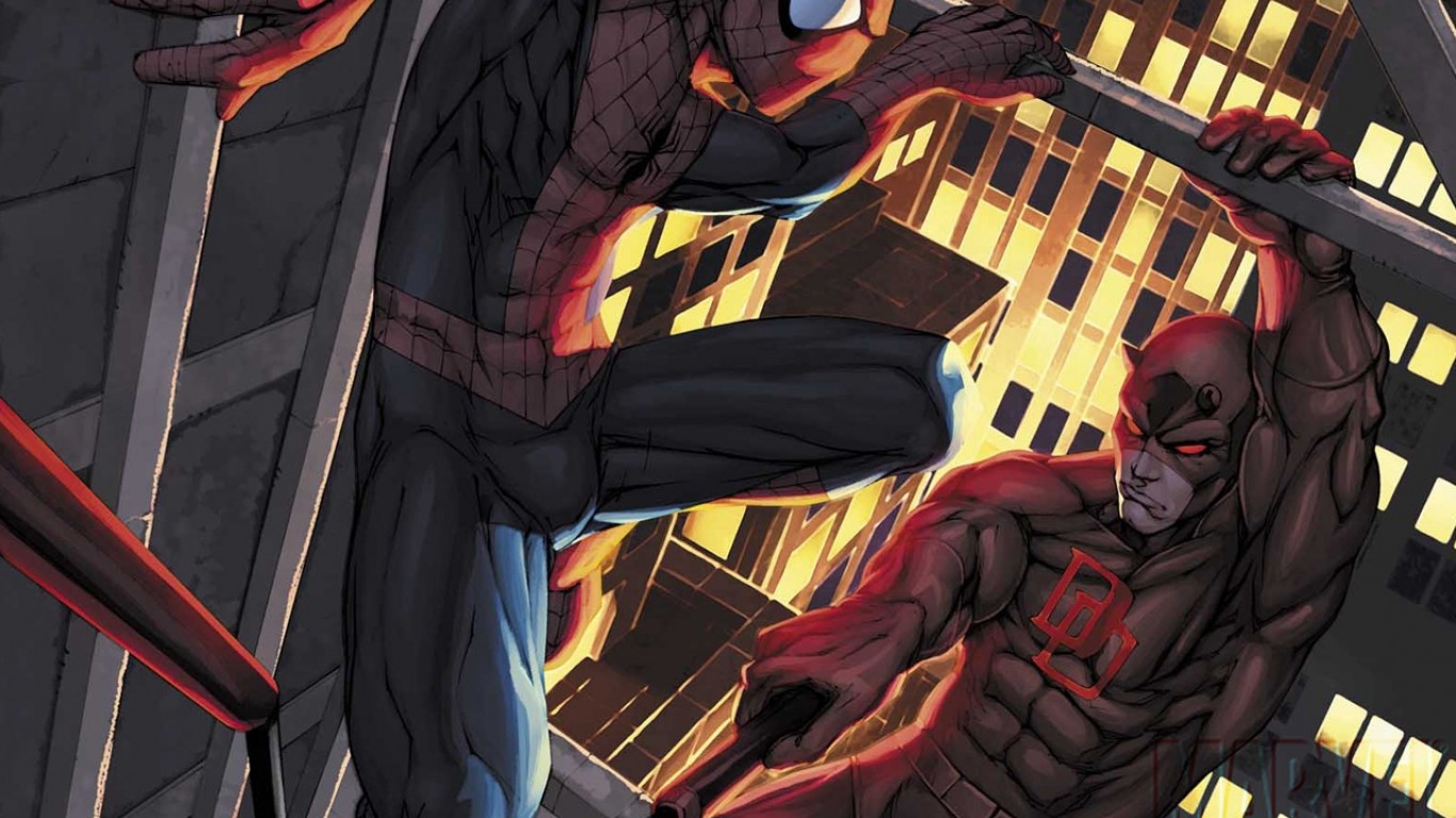 Daredevil meets Spiderman HD Wallpaper 1366x768 - HD Wallpaper -  